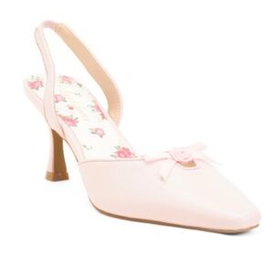 FOR LOVE & LEMONS•leather suzette heels•Size 7.5-38•NWT